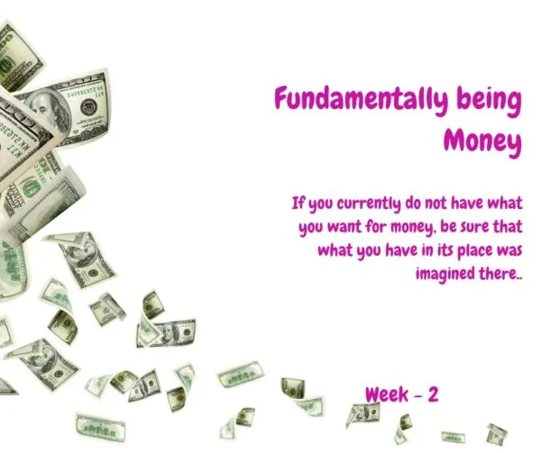 WEEK 2 – FUNDAMENTALLY BEING MONEY