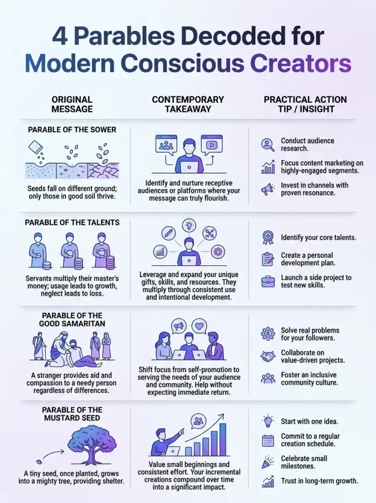 4 Parables Decoded for Modern Conscious Creators 4 Parables Decoded for Modern Conscious Creators