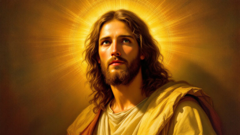Traditional Western painted depiction of Christ, used to illustrate the historicity of Jesus debate