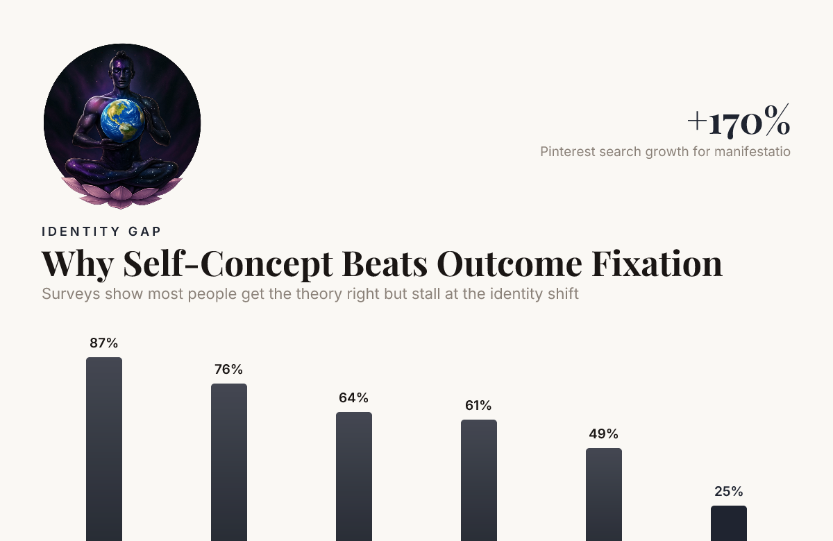 Why Self-Concept Beats Outcome Fixation — data from Join You Are, PR Newswire, WGSN, Pinterest