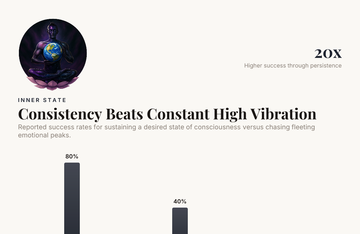 Consistency Beats Constant High Vibration , data from Speakwise, Global Wellness Summit, Cannelevate