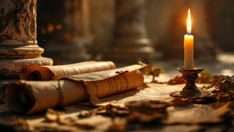 Ancient scrolls and Roman architecture symbolizing the founder of Christianity question