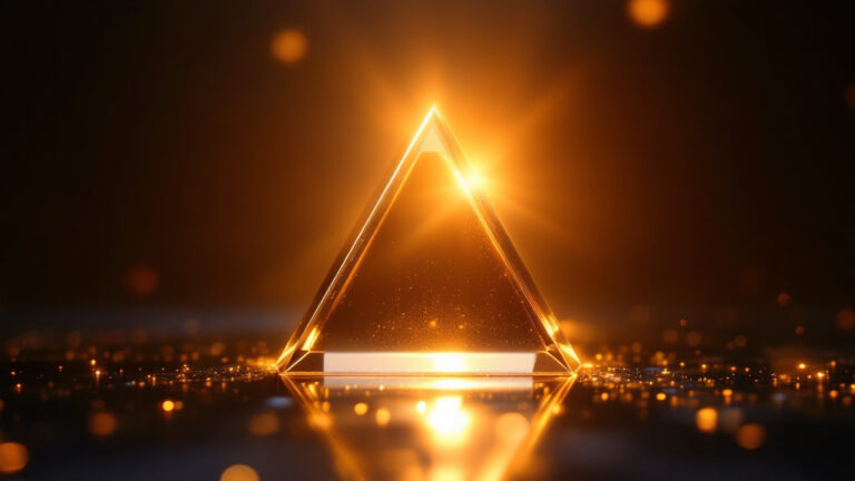 A prism refracting light, symbolizing the Hawkins scale of consciousness