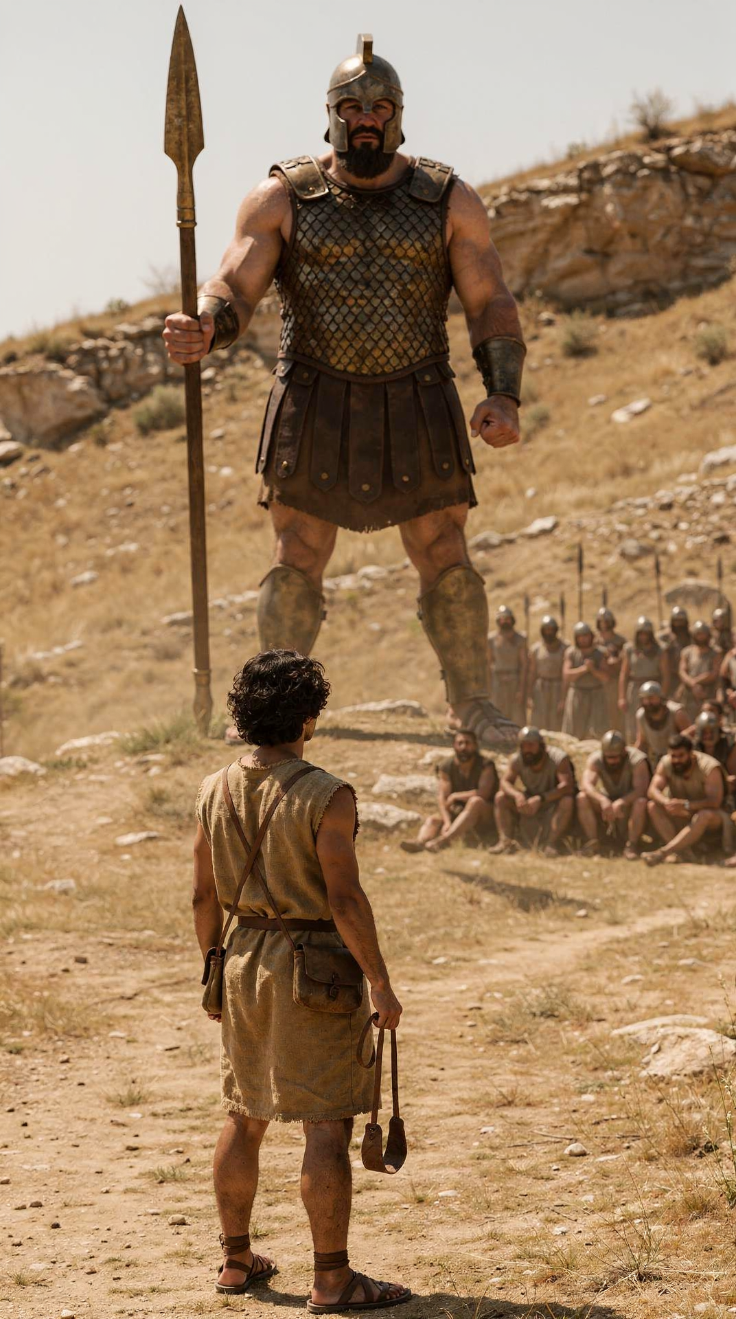 David and Goliath meaning: David faces Goliath in the Valley of Elah