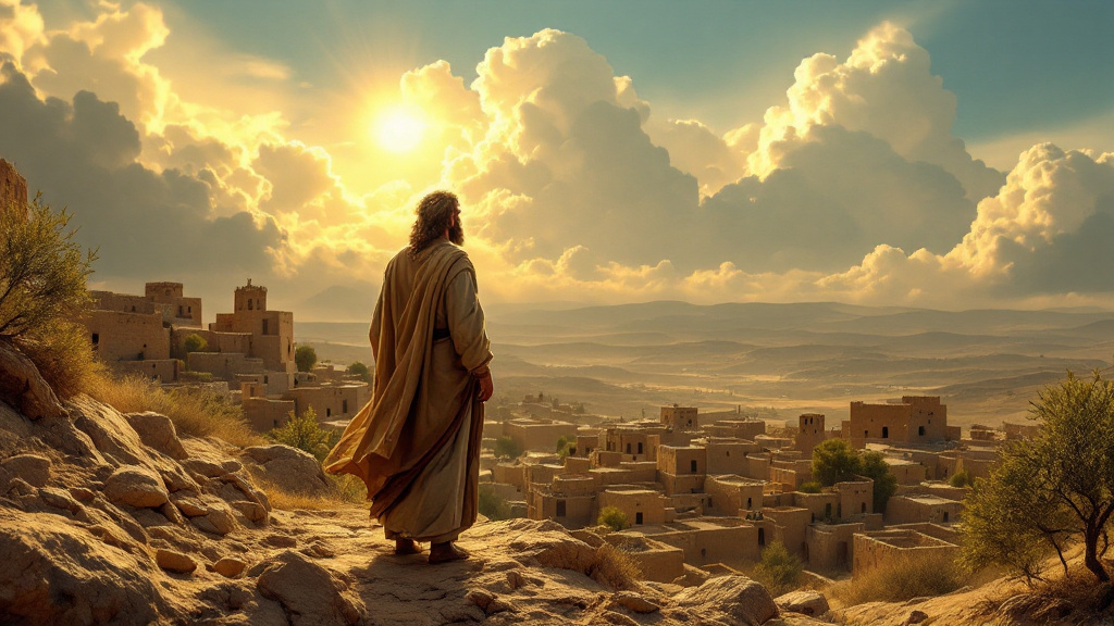 Isaiah gazes at the heavens rising high above the earth, an image of ways higher than our ways