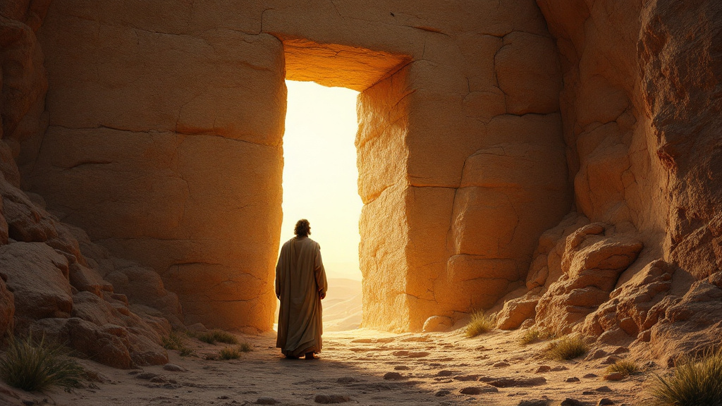 A door of light opens in a wall of solid stone, a symbol of ways you could not devise
